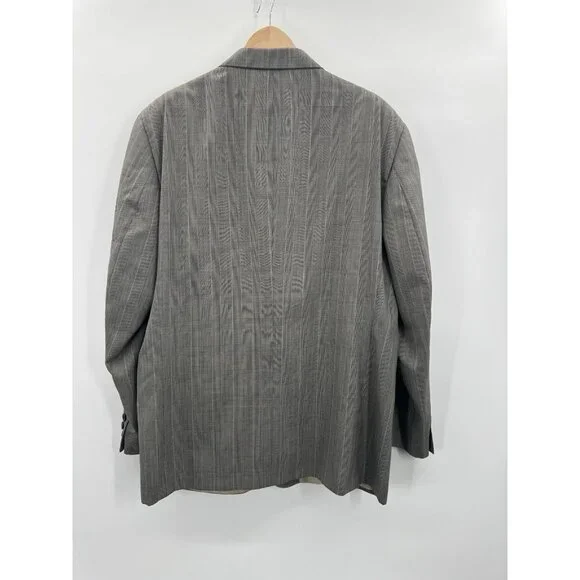 Christian Dior Vintage Men 48L Suit Jacket Coat Blazer Plaid Parisian Luxury Ivy - Picture 2 of 16